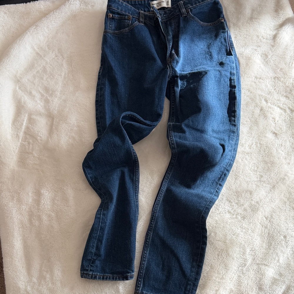 Abercrombie & Fitch Dark Blue Relaxed Jeans